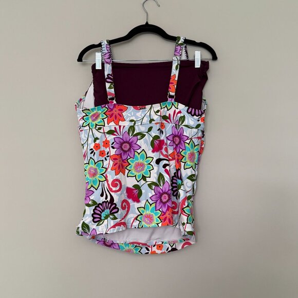 💖Host Pick💖Anne Cole 2 Piece Tankini Underwire Adjustable Straps Floral Sz 16 - Picture 7 of 14
